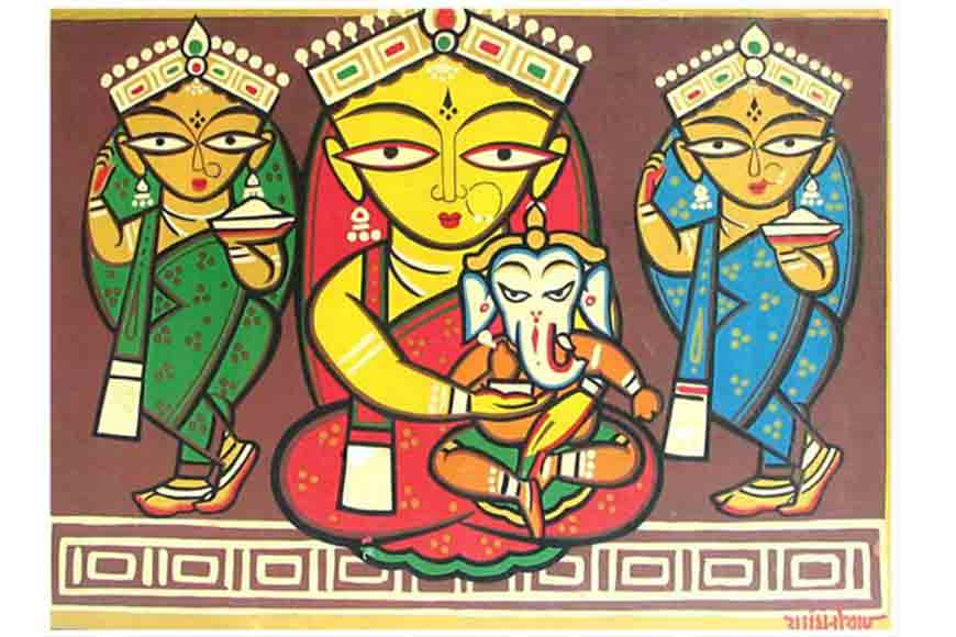 Jamini Roy | Untitled, Figurative, Tempera on Paper (ca. Circa) | Available  for Sale | Artsy