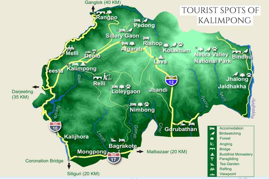 neora valley trek route map