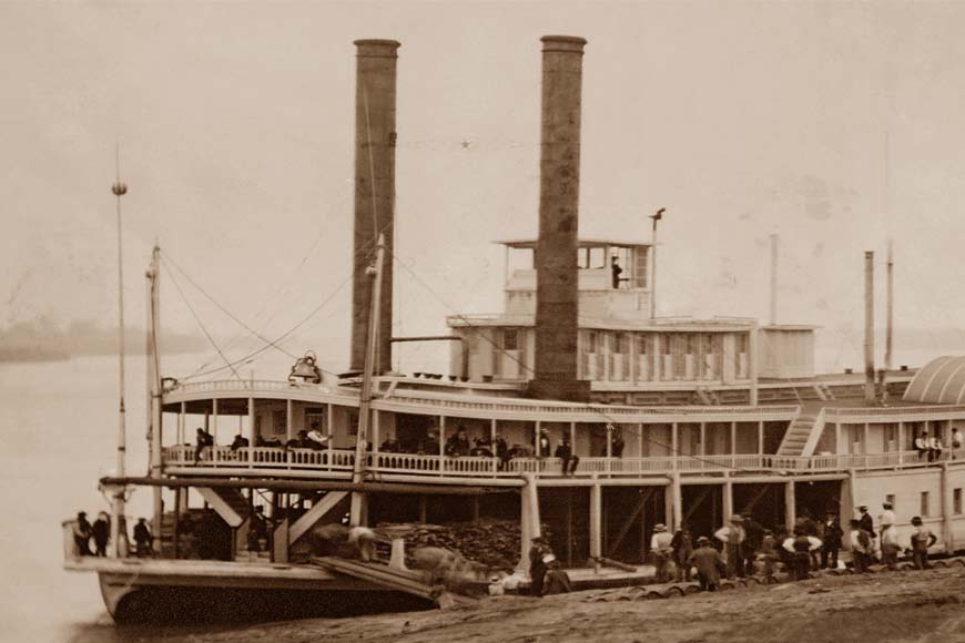 Steamships of British Bengal: symbolizing the progress of man and his mastery of nature