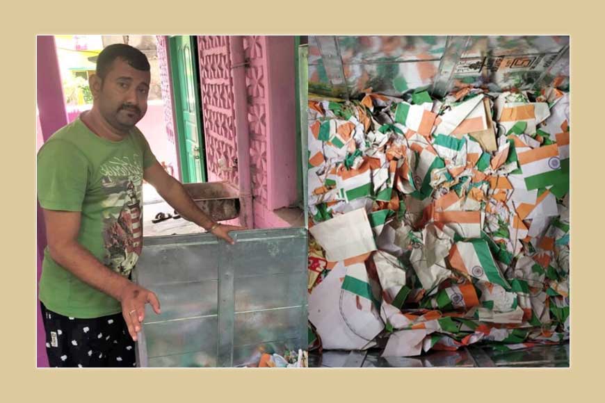 Priyaranjan Sarkar – Bengal’s flag collector, picks thrown away Indian flags from streets