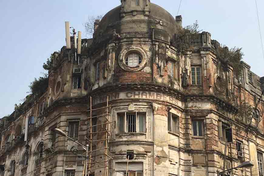 Part of Kolkata’s Heritage Futnani Chambers caves in last night!