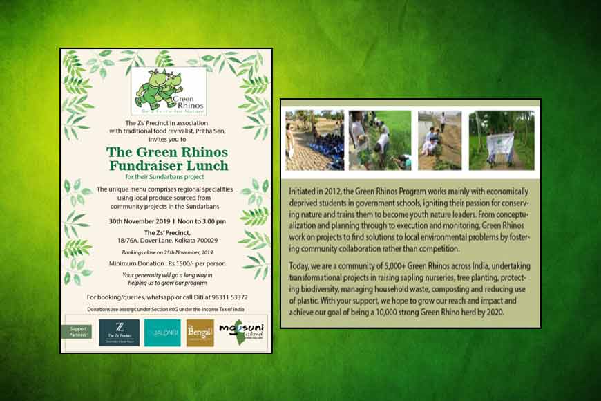 Join the Green Rhinos Fundraiser Lunch at Z’s Precinct tomorrow