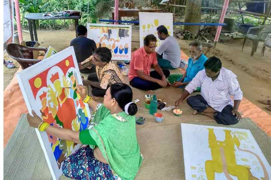 Chalchitra Academy celebrated a vibrant Potochitra Painting workshop at Jhargram!