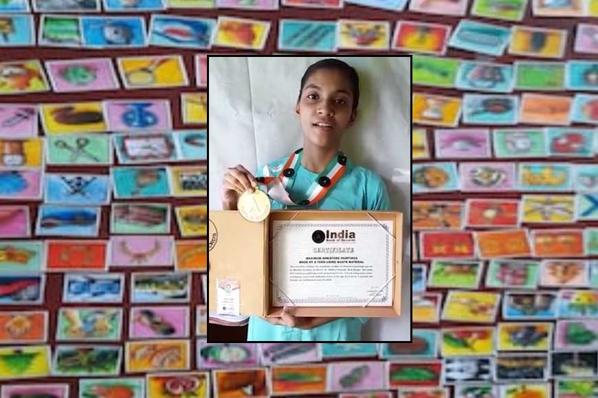 Howrah’s teenager makes it to India Book of Records with miniature art of scraps
