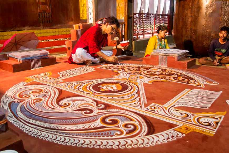 Evolution of alpana in Santiniketan was a venture into a secular aesthetic world