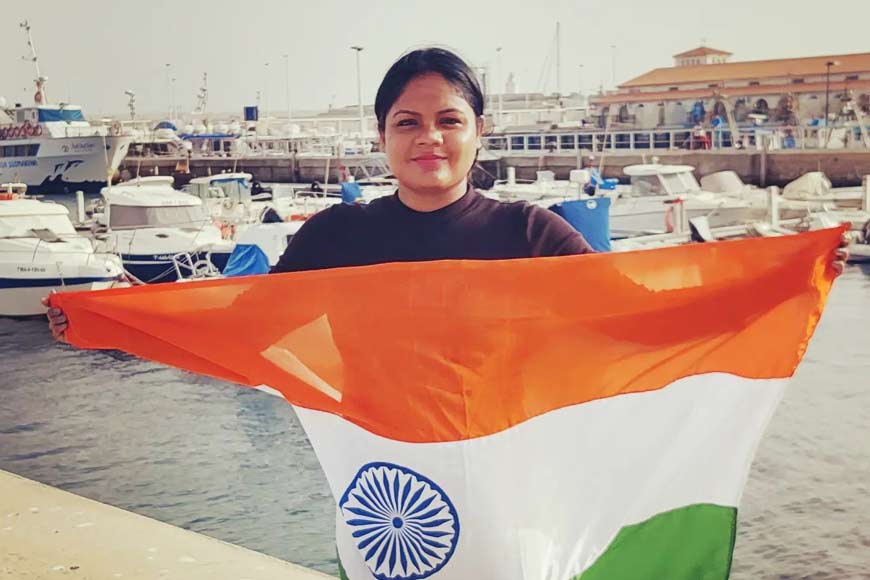 Bengal's Tahrina Nasrin crosses the Strait of Gibraltar