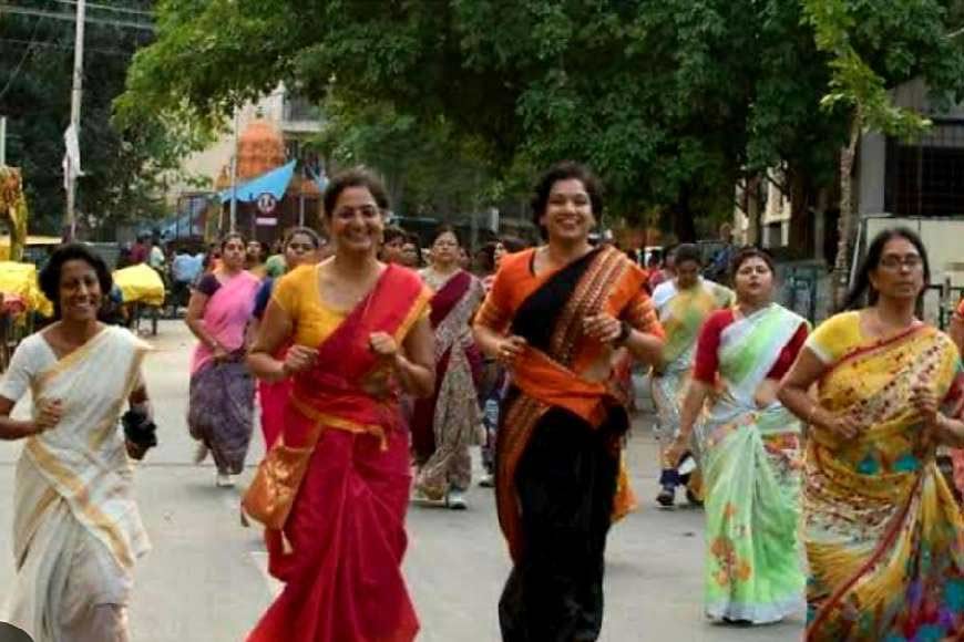 Kolkata ladies gear up to the nine-yard saree sprint challenge