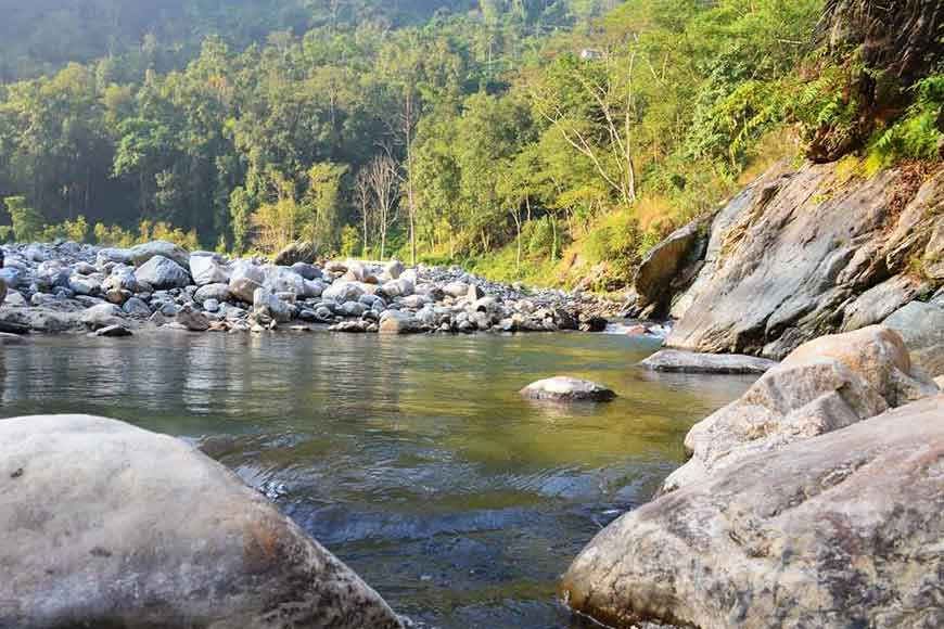 By the river Reshi in Rishikhola, sit down and enjoy!