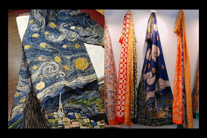 Kakali Das Kapas brings alive Van Gogh’s Starry Night on Batik – GetBengal story