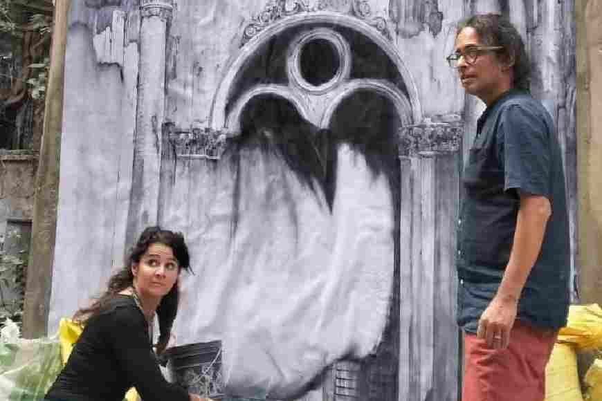 French artist Annabel and husband Sourav restore old Kolkata buildings through art. Exclusive GB interview