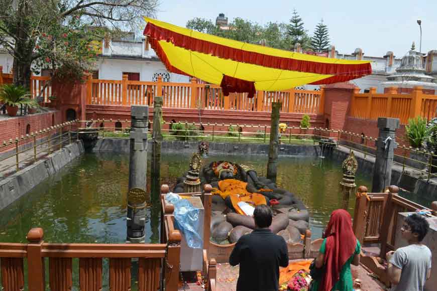 GB travels to Nepal to view the largest Vishnu idol