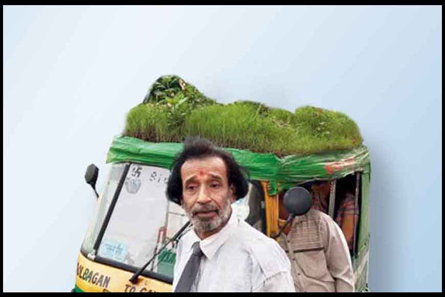 Kolkata’s innovative Green Auto with foliage and flowers on top