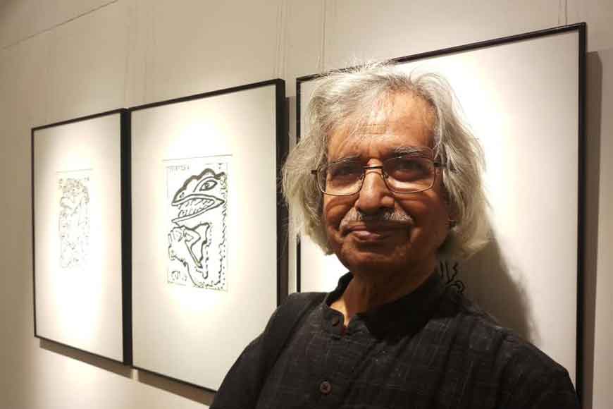 Autumnal Lines by Jogen Chowdhury at MAYA Art Space