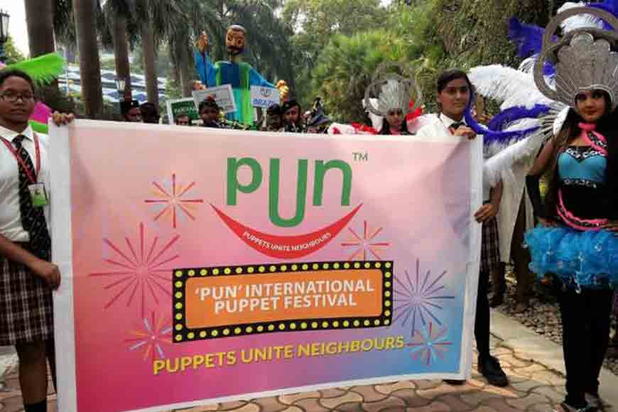 Student Atharv Vir Malhotra on a recent puppet show