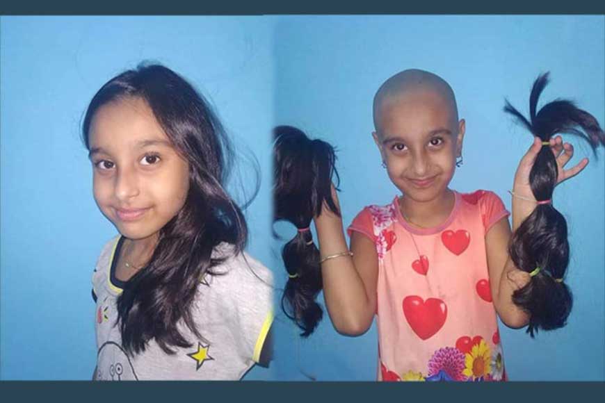 7-year-old Rishika chops off her long hair to donate to cancer patients