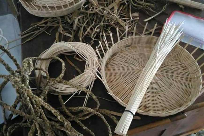 Handicrafts from water hyacinth